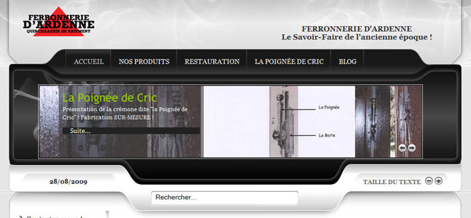 Ferronnerie Dardenne - Cr et ralis par Crations Solutions Services - Cration de Sites Internet  Vrigne aux Bois et dans les Ardennes