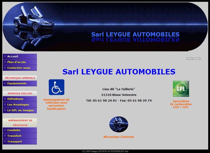 Création site internet : Leygue Automobiles - site internet garage