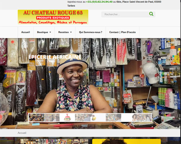 site e-Commerce d'épicerie africaine à Tarbes
