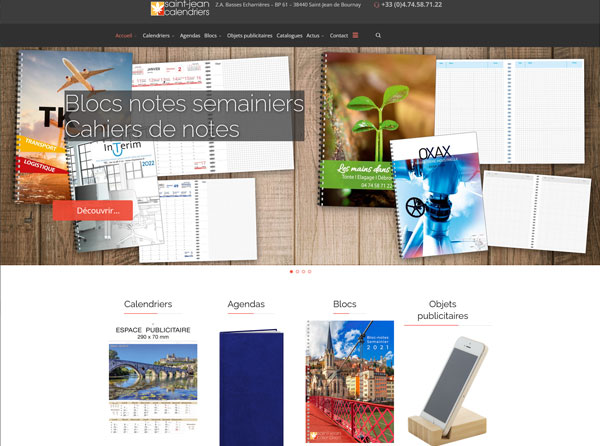 Creation site internet : Saint Jean Calendriers