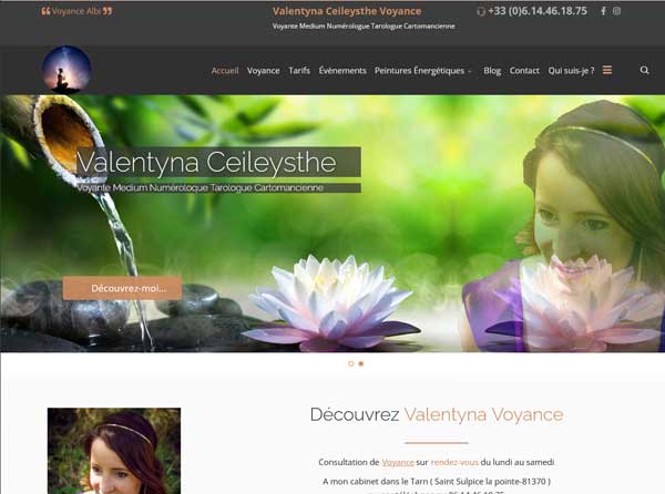 Creation site internet : Valentyna Ceileysthe voyance à Albi